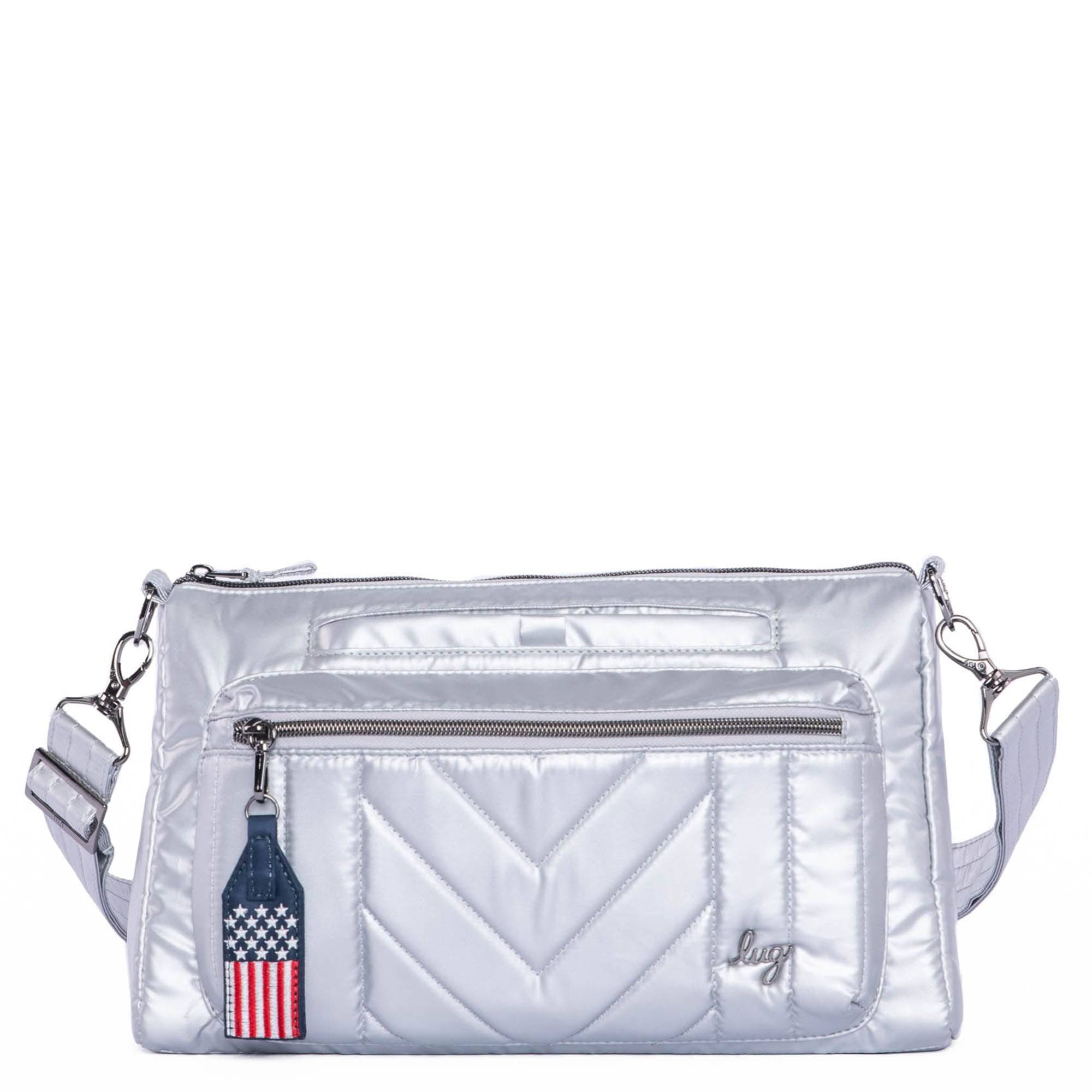 Stretch LE Crossbody Bag - METALLIC SILVER - StretchLE_MetallicSilver_01